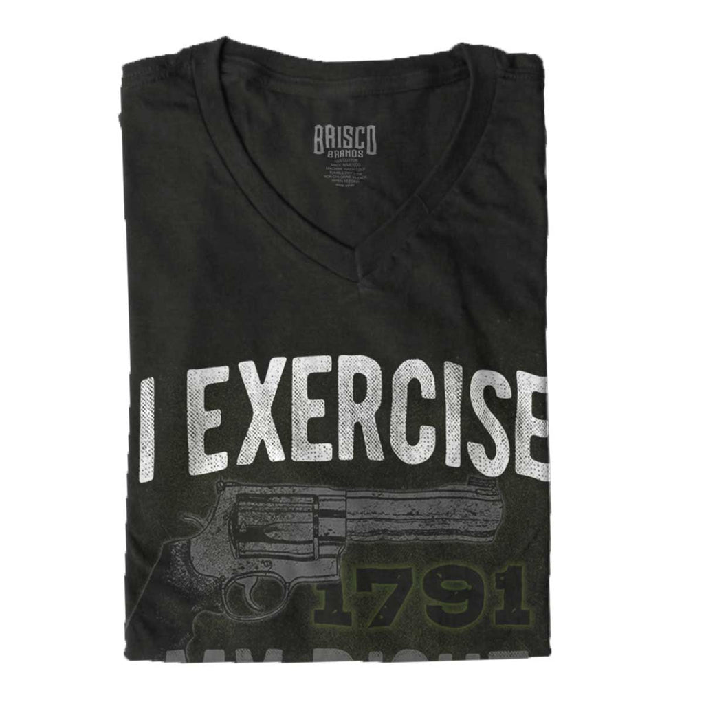 Black|I exercise My Right V-Neck T-Shirt|Tactical Tees