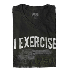 Black|I exercise My Right V-Neck T-Shirt|Tactical Tees