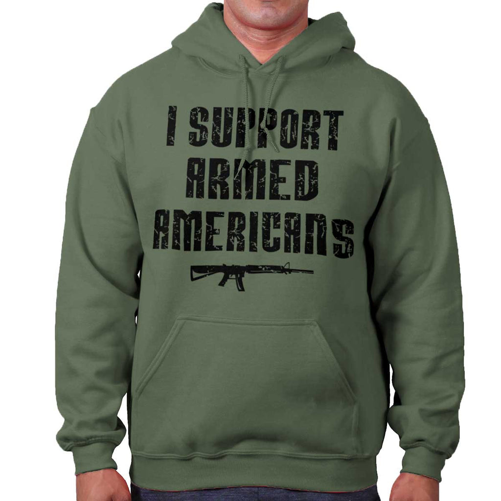 MilitaryGreen|Support Armed Americans Hoodie|Tactical Tees