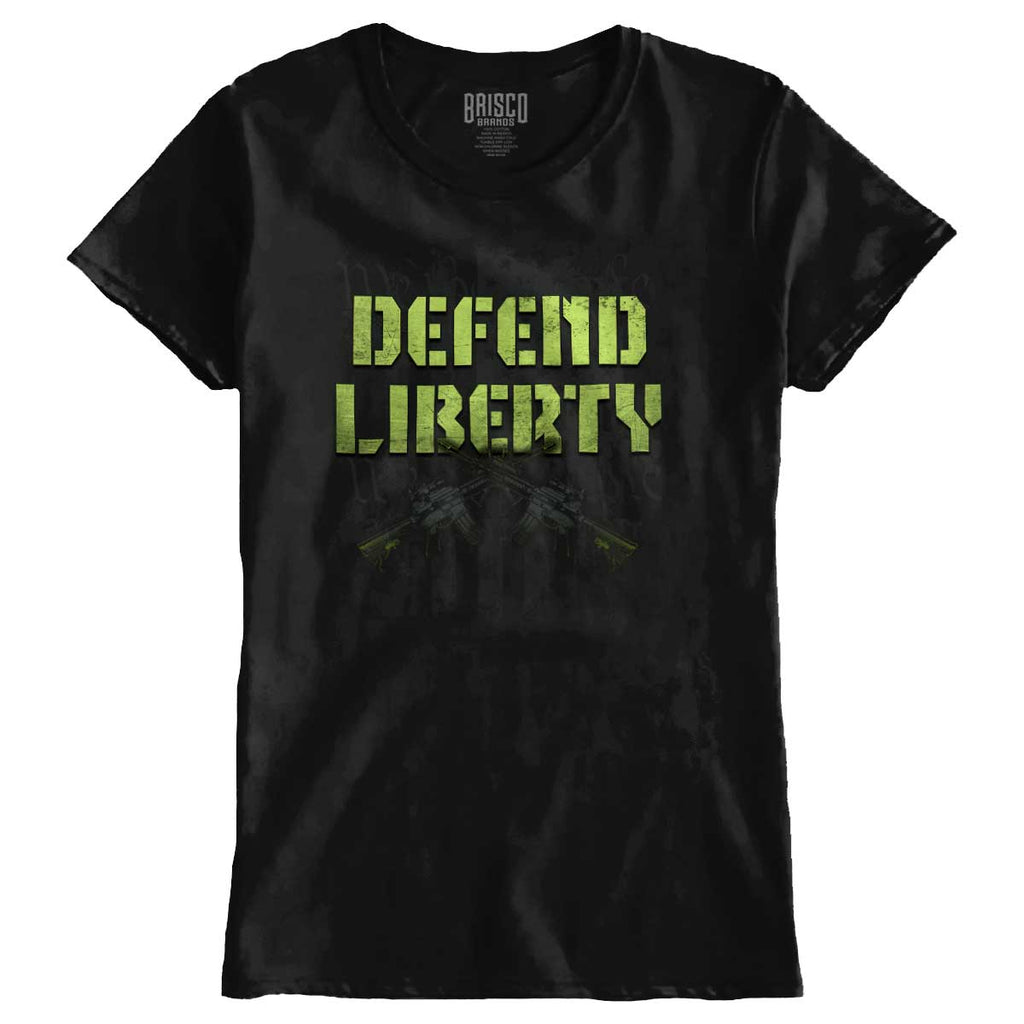 Black1|Defend Liberty Ladies T-Shirt|Tactical Tees