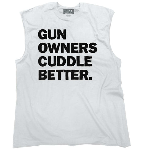White|Cuddle Better Sleeveless T-Shirt|Tactical Tees