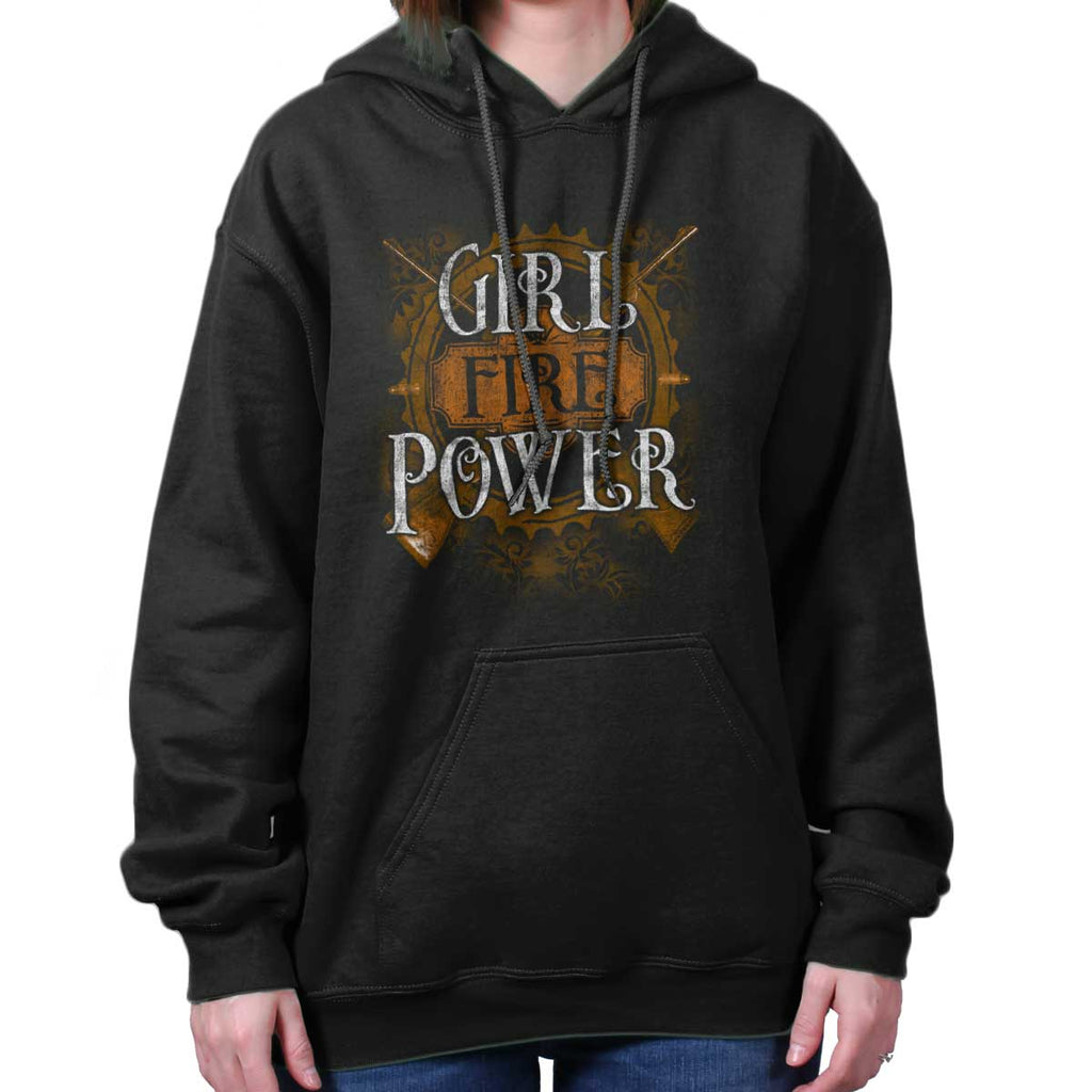 Black|Girl Fire Power Hoodie|Tactical Tees