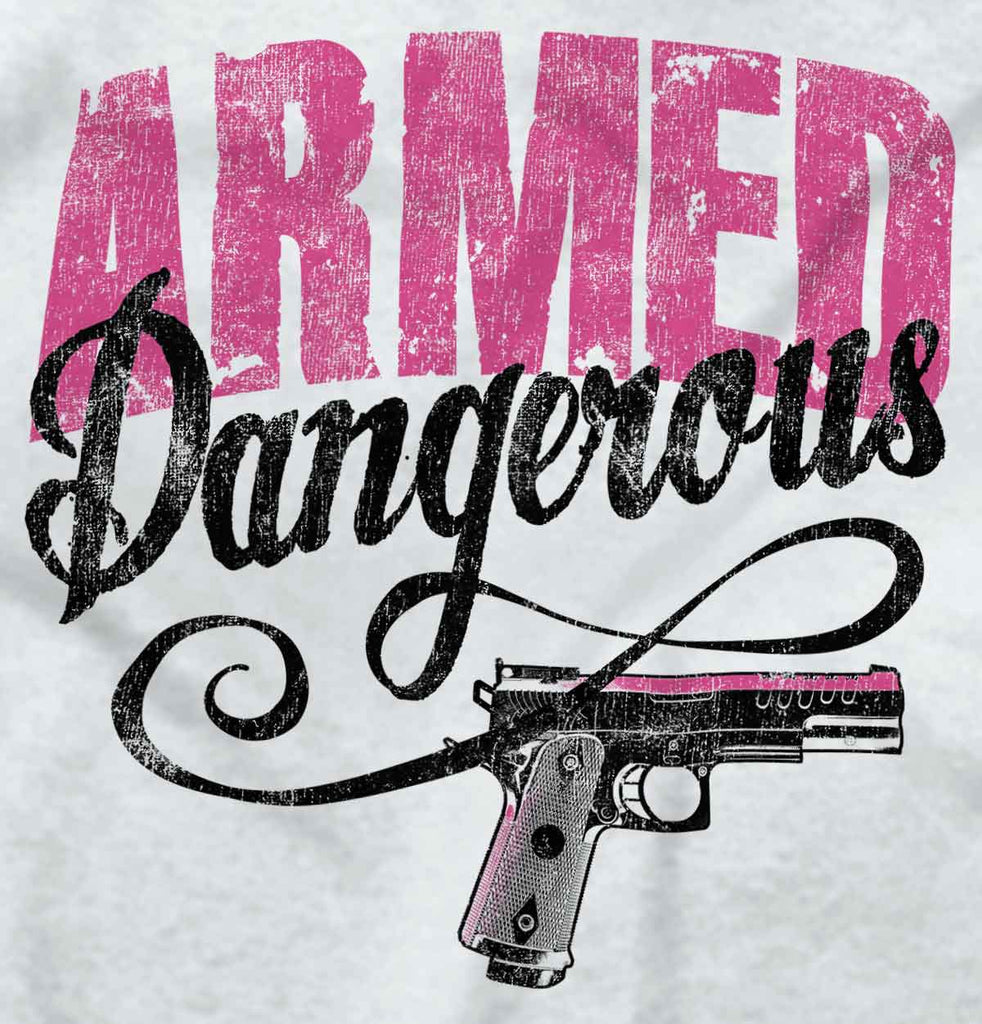 White2|Armed & Dangerous Ladies T-Shirt|Tactical Tees