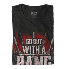 Black|Go Out With A Bang V-Neck T-Shirt|Tactical Tees