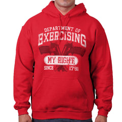 Red|DepartMalet of Exercising My Right Hoodie|Tactical Tees