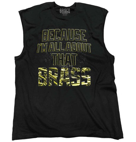 Black|All About that Brass Sleeveless T-Shirt|Tactical Tees