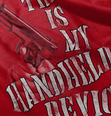 CherryRed|Handheld Device Junior Fit V-Neck T-Shirt|Tactical Tees