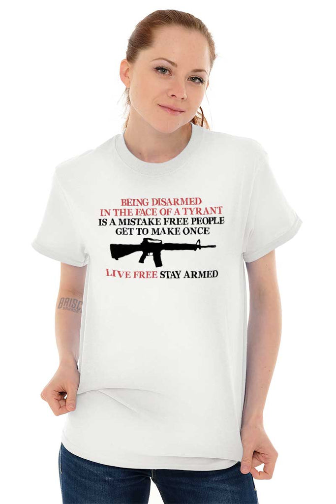 Female_White2|Live Free Stay Armed T-Shirt|Tactical Tees