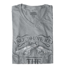 SportGrey|I See Youve Met The Twins V-Neck T-Shirt|Tactical Tees