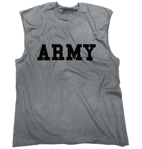 SportGrey|Army Logo Sleeveless T-Shirt|Tactical Tees