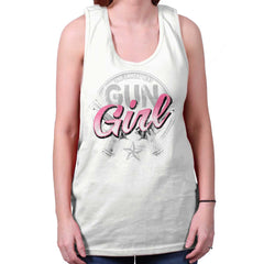 White|Gun Girl Tank Top|Tactical Tees