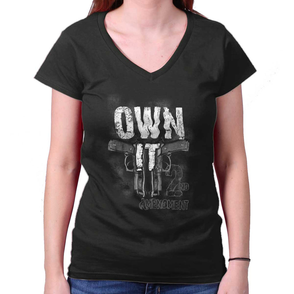Black|Own It  AMaledMalet Junior Fit V-Neck T-Shirt|Tactical Tees