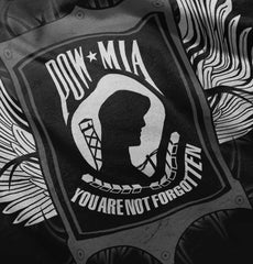 Black|POW MIA You Are Not Forgotten V-Neck T-Shirt|Tactical Tees