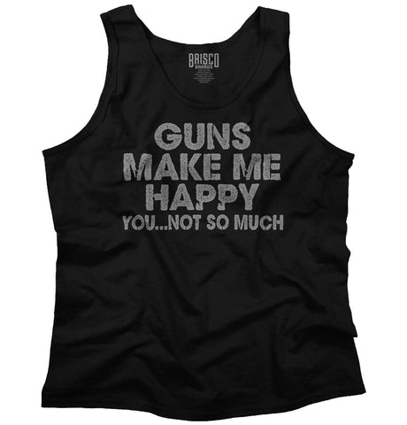 Black|Guns Make Me Happy Tank Top|Tactical Tees