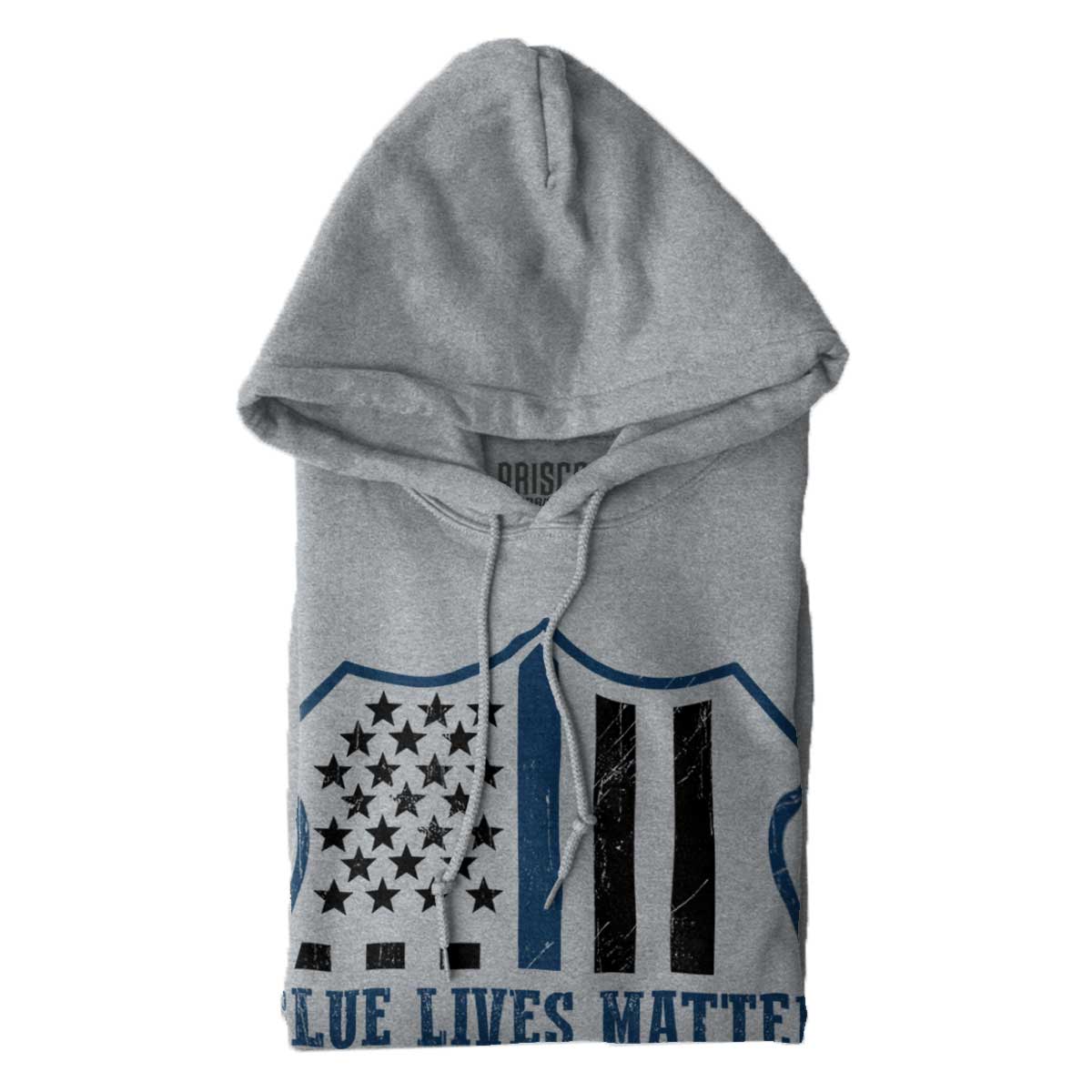 SportGrey|Blue Lives Matter Flag Hoodie|Tactical Tees