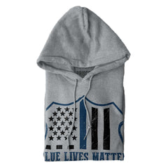 SportGrey|Blue Lives Matter Flag Hoodie|Tactical Tees