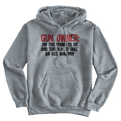 SportGrey1|Gun Owner Too Young Hoodie|Tactical Tees