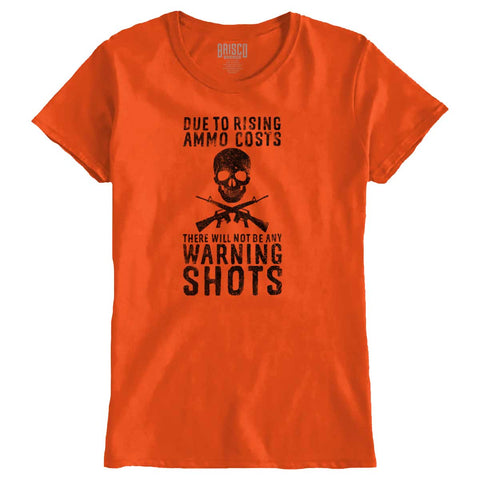 Orange|Warning Shots Ladies T-Shirt|Tactical Tees