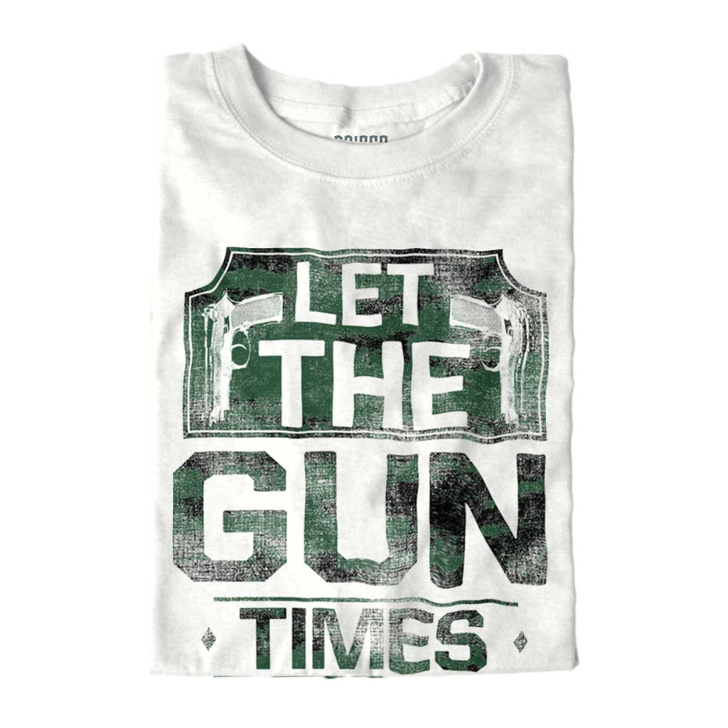 White|Let The Gun Times Roll Sleeveless T-Shirt|Tactical Tees