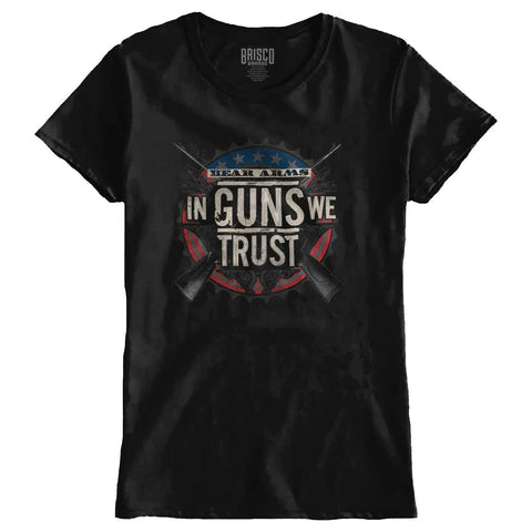 Black|In Guns We Trust Ladies T-Shirt|Tactical Tees