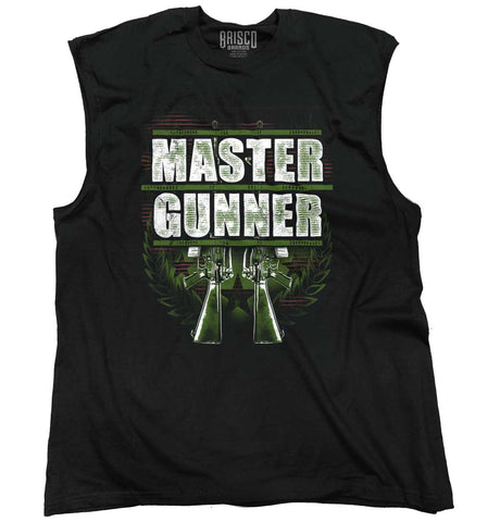 Black|Master Gunner Sleeveless T-Shirt|Tactical Tees