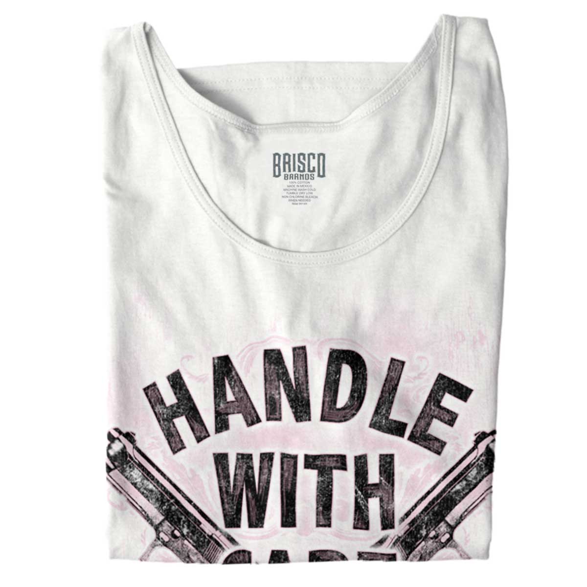White|Handle With Care Tank Top|Tactical Tees