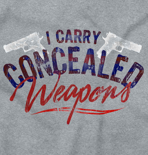 SportGrey2|I Carry Concealed Weapons Ladies T-Shirt|Tactical Tees