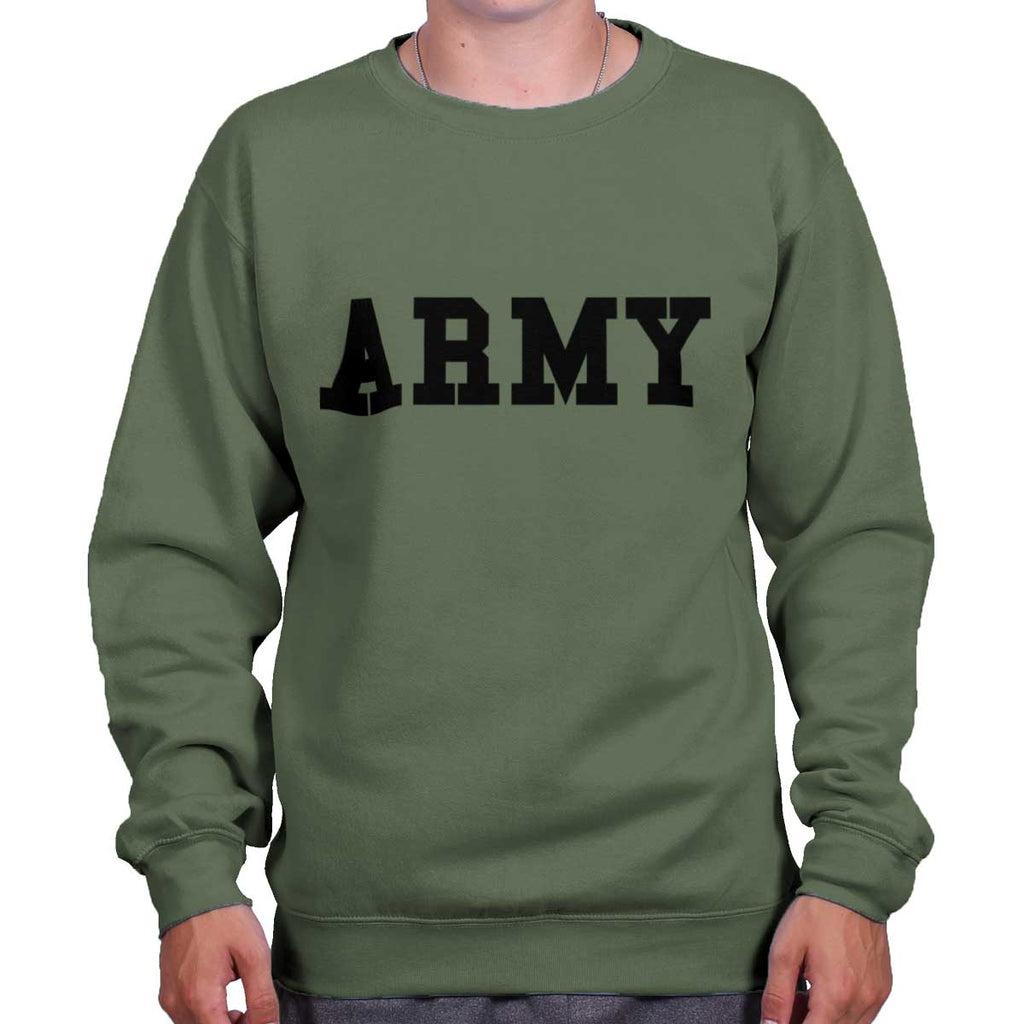 MilitaryGreen|Army Logo Crewneck Sweatshirt|Tactical Tees