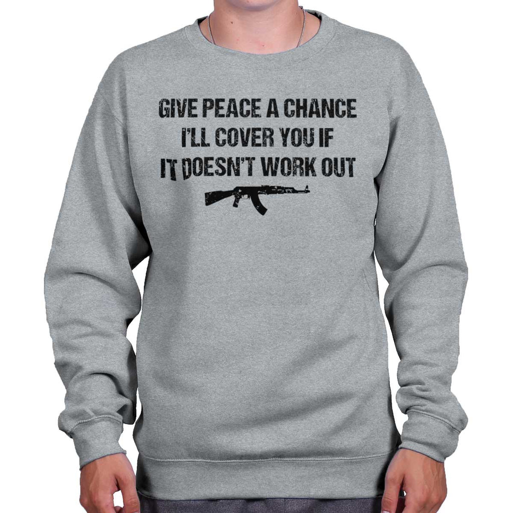 SportGrey|Peace a Chance Crewneck Sweatshirt|Tactical Tees
