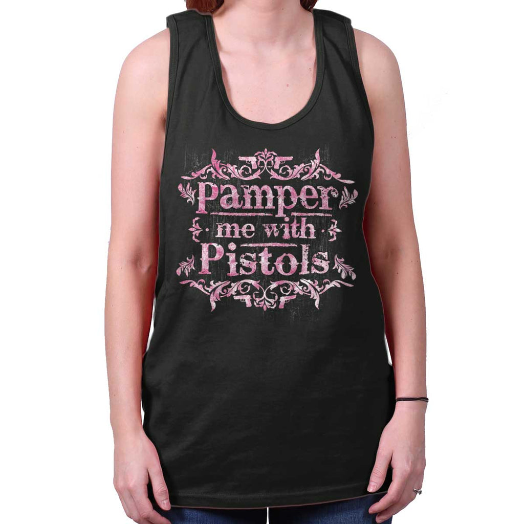 Black|Pamper Me With Pistols Tank Top|Tactical Tees