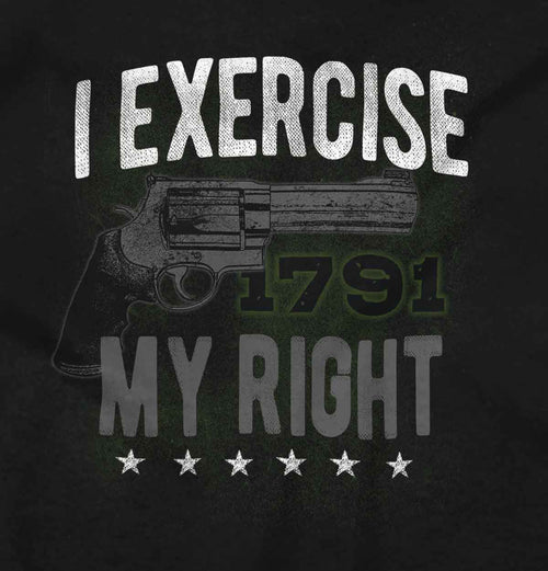 Black2|I exercise My Right Crewneck Sweatshirt|Tactical Tees