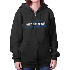 Black|Help From Above Zip Hoodie|Tactical Tees