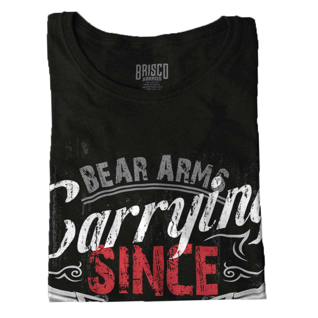Black|Carrying Since Ladies T-Shirt|Tactical Tees
