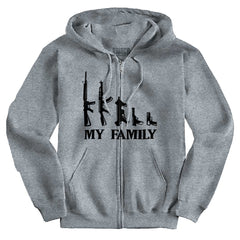 SportGrey1|My Family Zip Hoodie|Tactical Tees