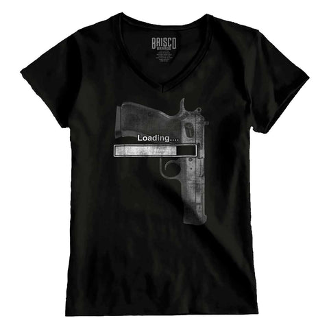 Black|Loading… Junior Fit V-Neck T-Shirt|Tactical Tees