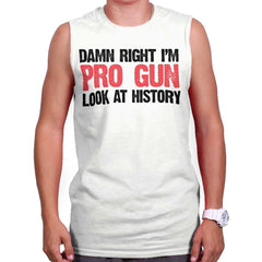 White|Pro Gun Sleeveless T-Shirt|Tactical Tees