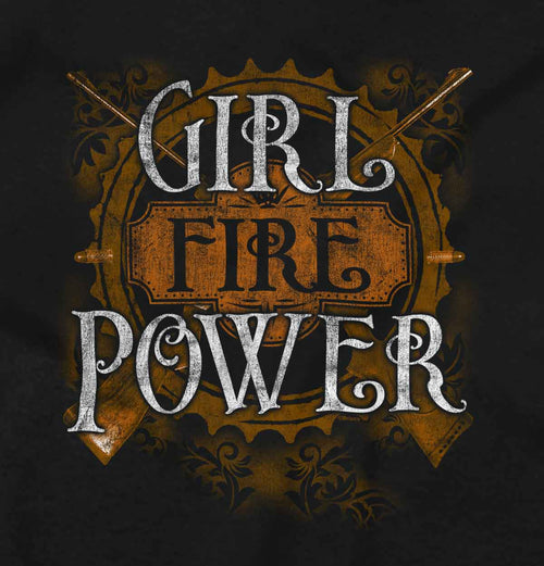 Black2|Girl Fire Power Zip Hoodie|Tactical Tees