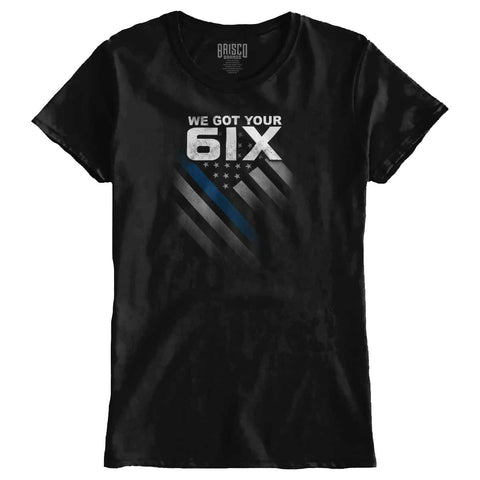 Black|Blue Lives Matter 6 Ladies T-Shirt|Tactical Tees