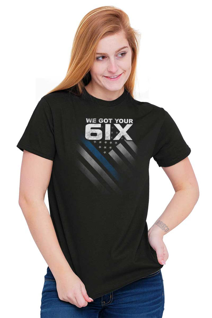 Female_Black1|Blue Lives Matter 6 T-Shirt|Tactical Tees