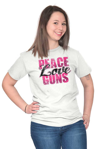 Female_White1|Peace Love Guns T-Shirt|Tactical Tees