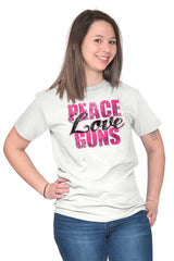 Female_White1|Peace Love Guns T-Shirt|Tactical Tees