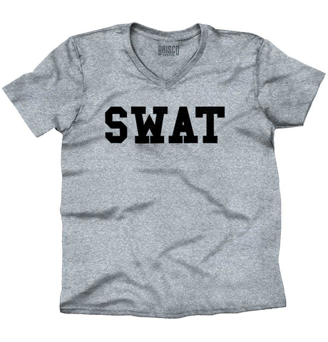 SportGrey|SWAT Logo V-Neck T-Shirt|Tactical Tees