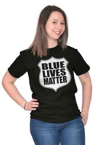 Male_Black1|Blue Lives Matter Shield T-Shirt|Tactical Tees