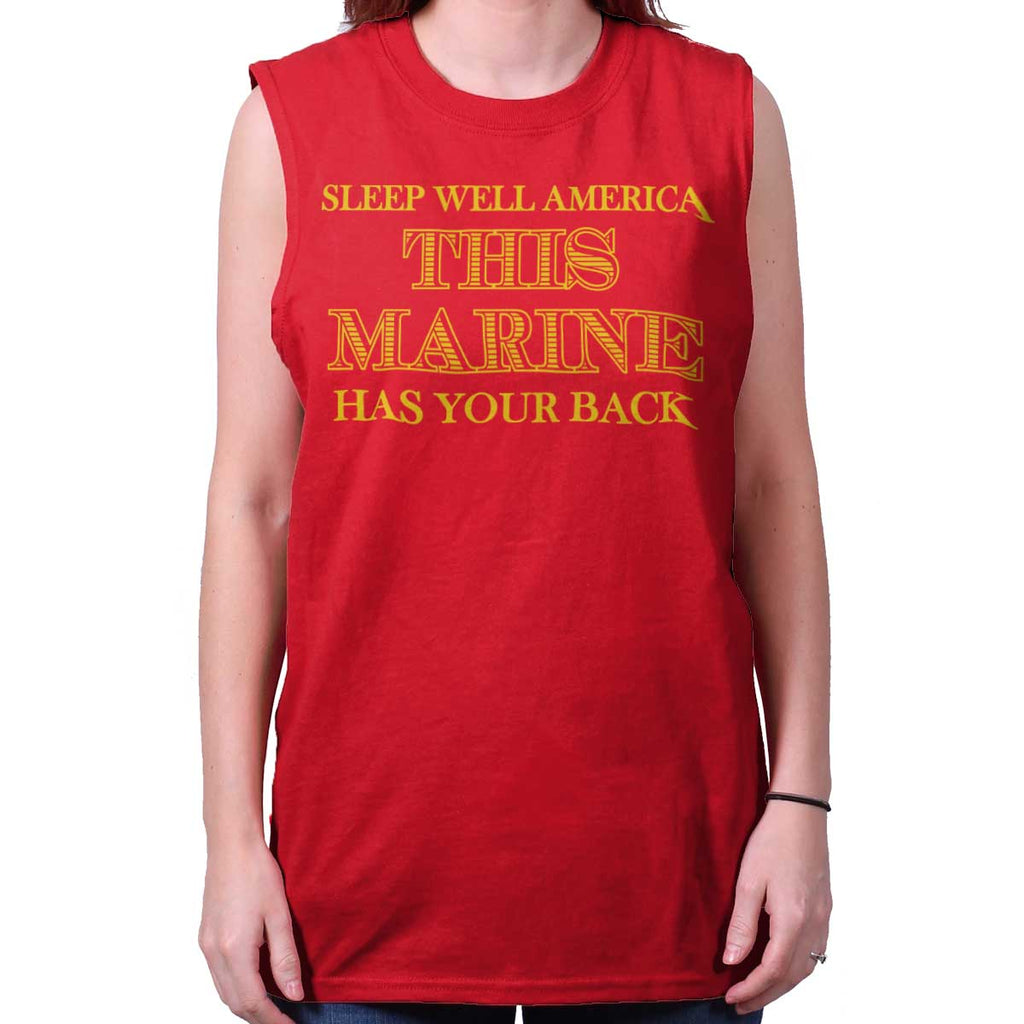 Red|This Marine Sleeveless T-Shirt|Tactical Tees