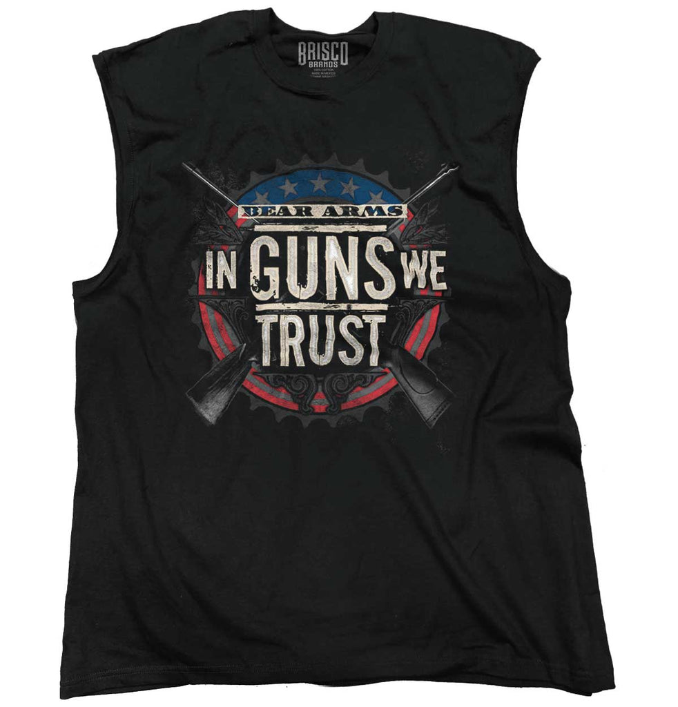 Black1|In Guns We Trust Sleeveless T-Shirt|Tactical Tees