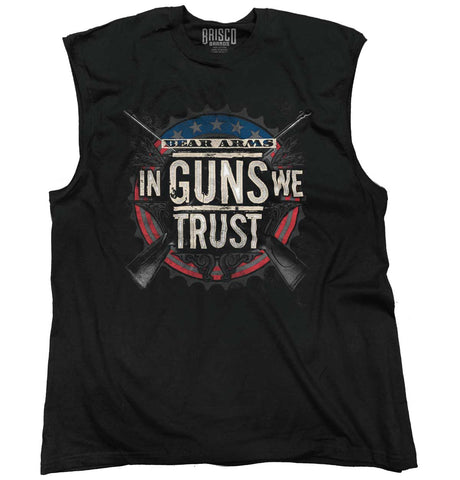 Black|In Guns We Trust Sleeveless T-Shirt|Tactical Tees