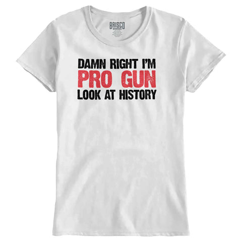 White|Pro Gun Ladies T-Shirt|Tactical Tees
