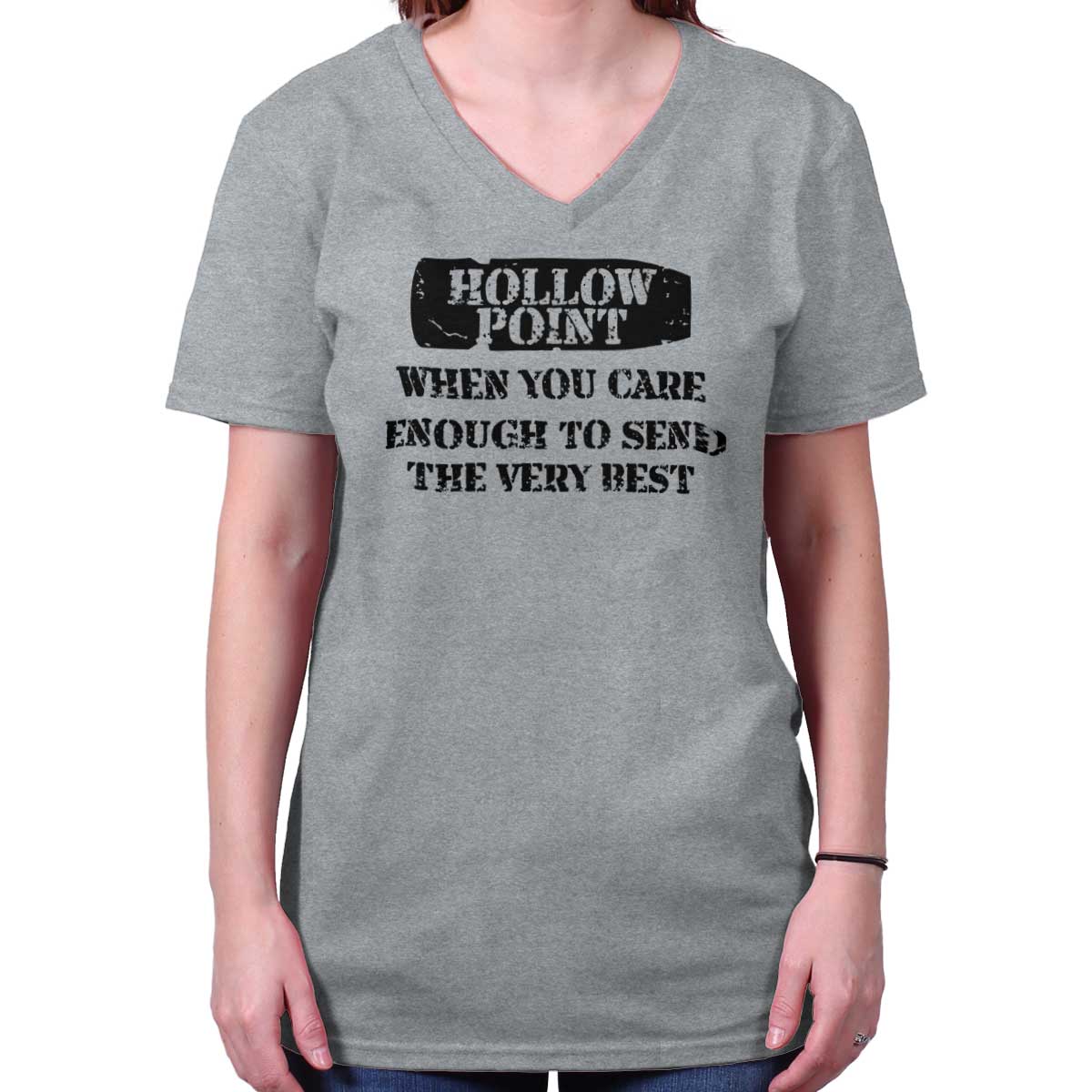 SportGrey|Hollow Point V-Neck T-Shirt|Tactical Tees