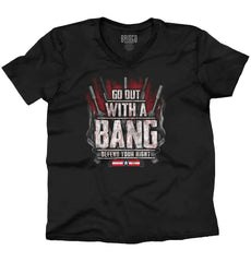 Black1|Go Out With A Bang V-Neck T-Shirt|Tactical Tees