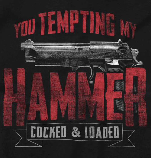 Black2|You Tempting My Hammer V-Neck T-Shirt|Tactical Tees